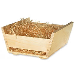Drevená krabička široká + drevená vlna